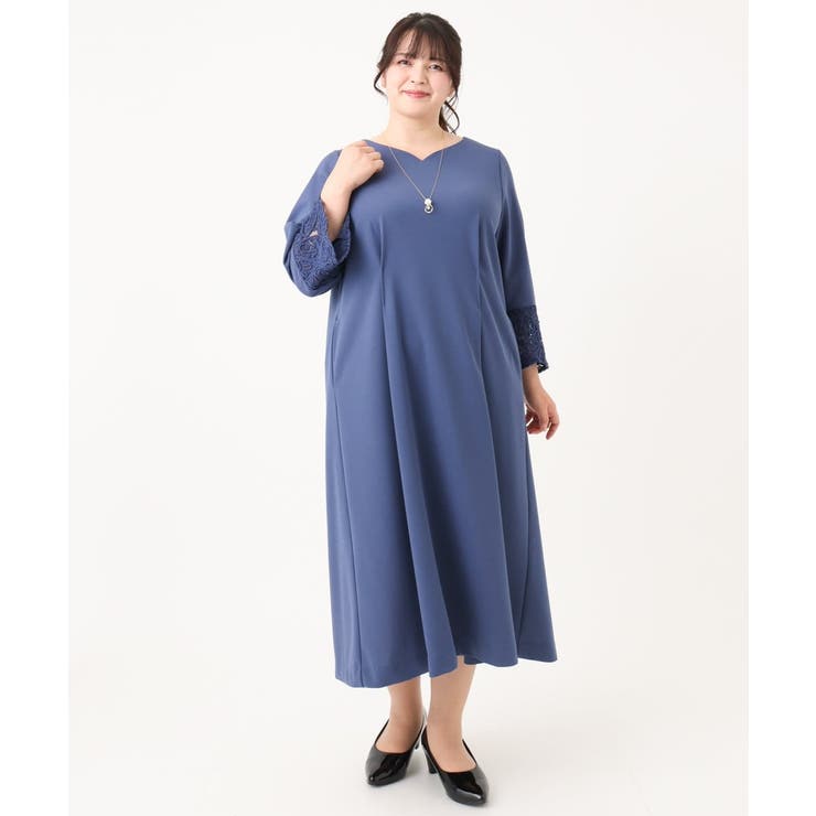 【大きいサイズ/11号サイズあり】レーススリーブドレス | eur3 | 詳細画像7 