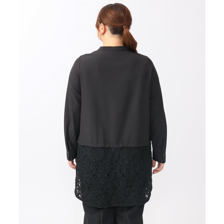 【大きいサイズ】レースコンビシャツチュニック | eur3 | 詳細画像14 
