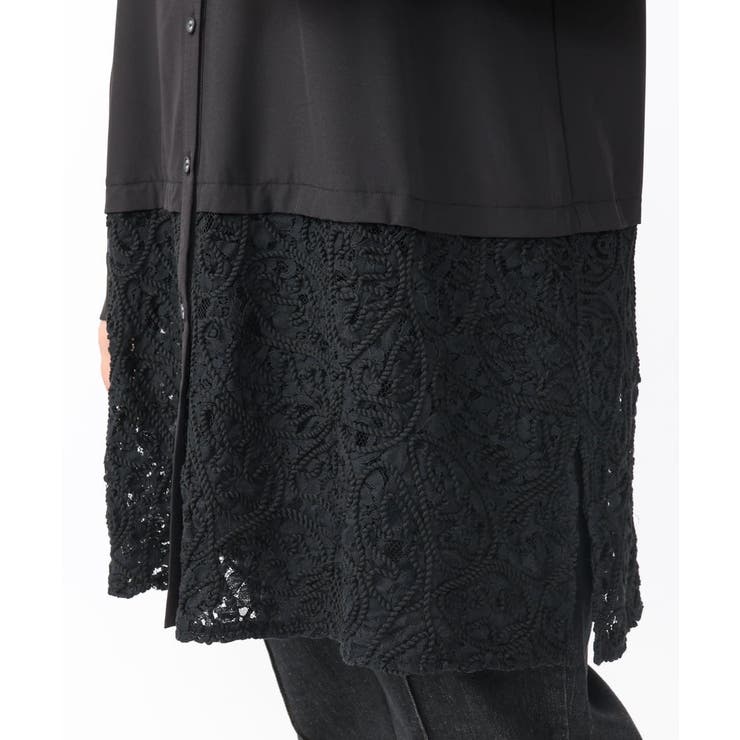 【大きいサイズ】レースコンビシャツチュニック | eur3 | 詳細画像17 