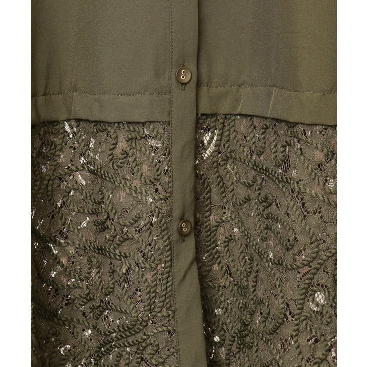 【大きいサイズ】レースコンビシャツチュニック | eur3 | 詳細画像6 