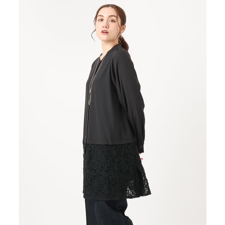 【大きいサイズ】レースコンビシャツチュニック | eur3 | 詳細画像8 