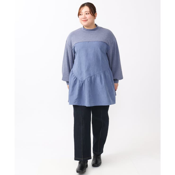 【大きいサイズ/soso×eur3】イレヘムギャザーチュニック | eur3 | 詳細画像10 