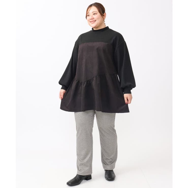 【大きいサイズ/soso×eur3】イレヘムギャザーチュニック | eur3 | 詳細画像16 