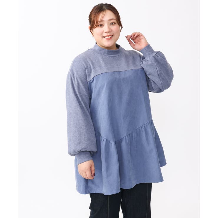 【大きいサイズ/soso×eur3】イレヘムギャザーチュニック | eur3 | 詳細画像2 