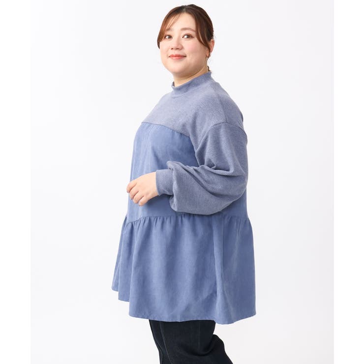 【大きいサイズ/soso×eur3】イレヘムギャザーチュニック | eur3 | 詳細画像3 