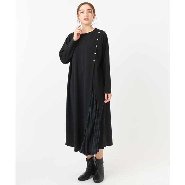 【大きいサイズ】カットプリーツワンピース | eur3 | 詳細画像13 