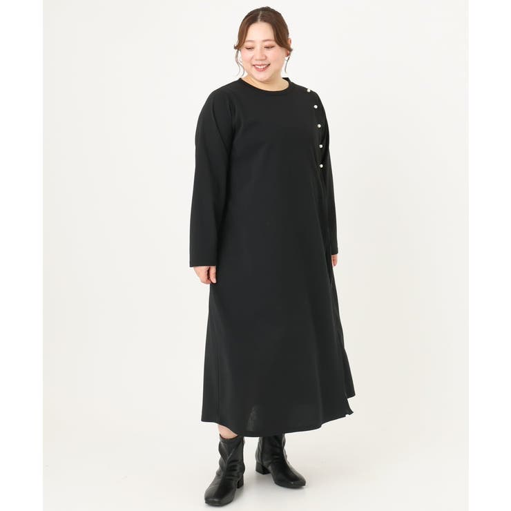 【大きいサイズ】カットプリーツワンピース | eur3 | 詳細画像17 