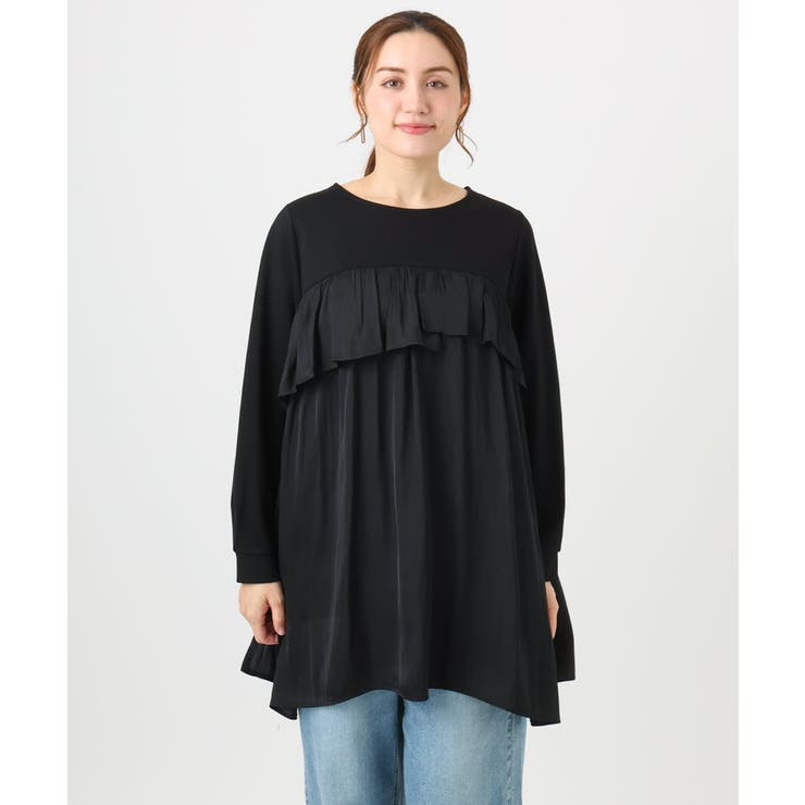 【WEB先行販売】【大きいサイズ】サテンドッキングチュニック | eur3 | 詳細画像14 