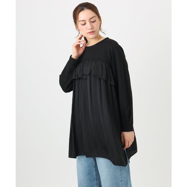 【WEB先行販売】【大きいサイズ】サテンドッキングチュニック | eur3 | 詳細画像15 