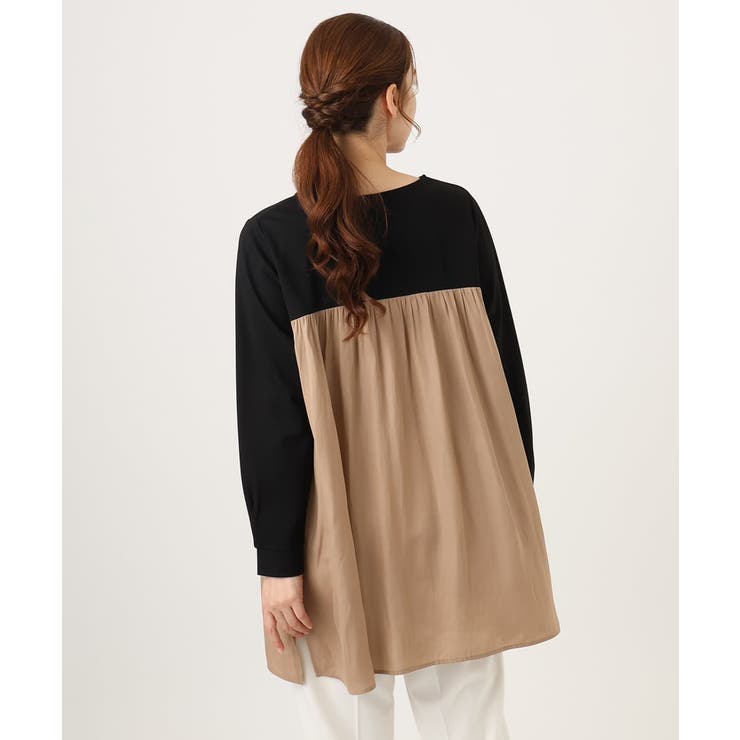 【WEB先行販売】【大きいサイズ】サテンドッキングチュニック | eur3 | 詳細画像4 