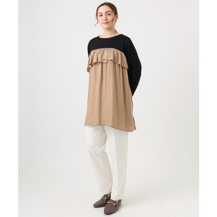 【WEB先行販売】【大きいサイズ】サテンドッキングチュニック | eur3 | 詳細画像7 