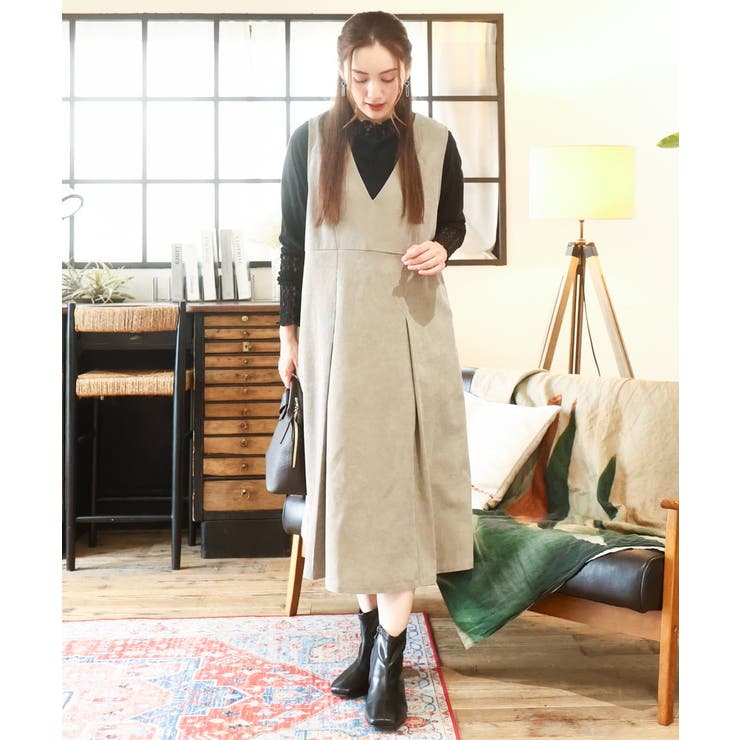 【大きいサイズ】コーデュロイジャンパースカート | eur3 | 詳細画像3 