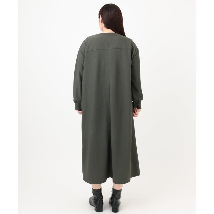 【大きいサイズ/LAVEANGE×eur3】タックジャージーワンピース | eur3 | 詳細画像10 