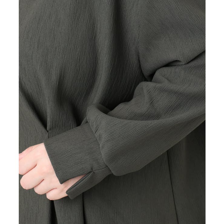 【大きいサイズ/LAVEANGE×eur3】タックジャージーワンピース | eur3 | 詳細画像13 