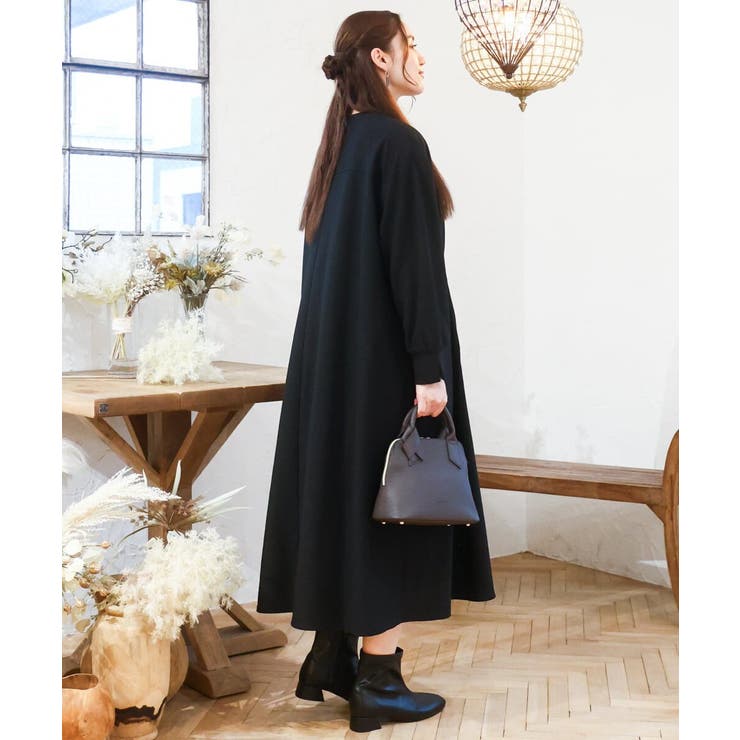 【大きいサイズ/LAVEANGE×eur3】タックジャージーワンピース | eur3 | 詳細画像17 