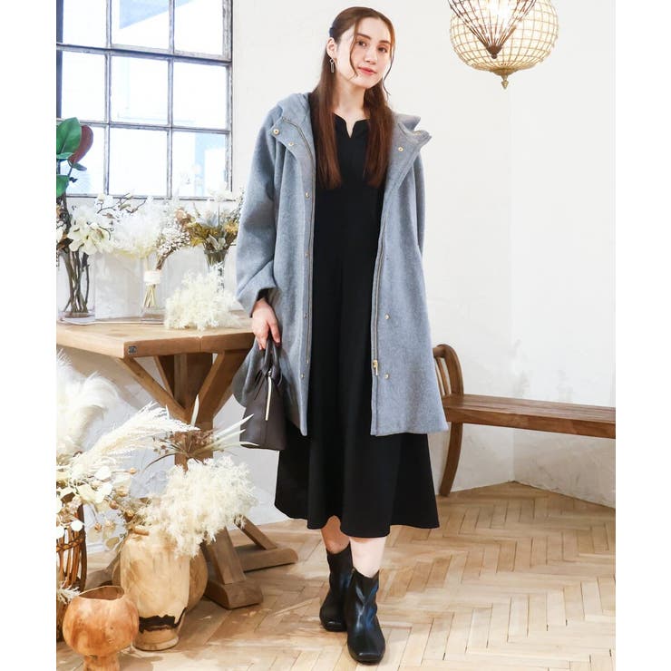 【大きいサイズ/LAVEANGE×eur3】タックジャージーワンピース | eur3 | 詳細画像18 