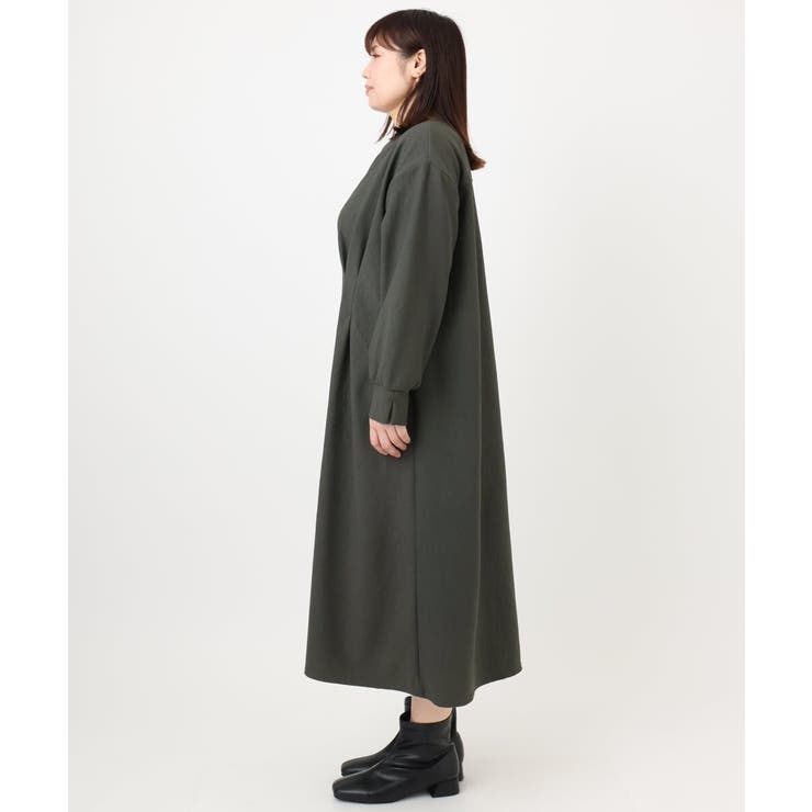 【大きいサイズ/LAVEANGE×eur3】タックジャージーワンピース | eur3 | 詳細画像9 