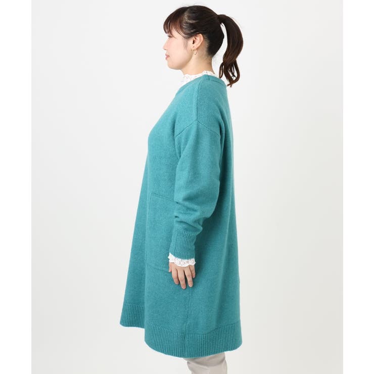 【大きいサイズ LAVEANGE×eur3】アンゴラタッチニットチュニックワンピ… | eur3 | 詳細画像7 