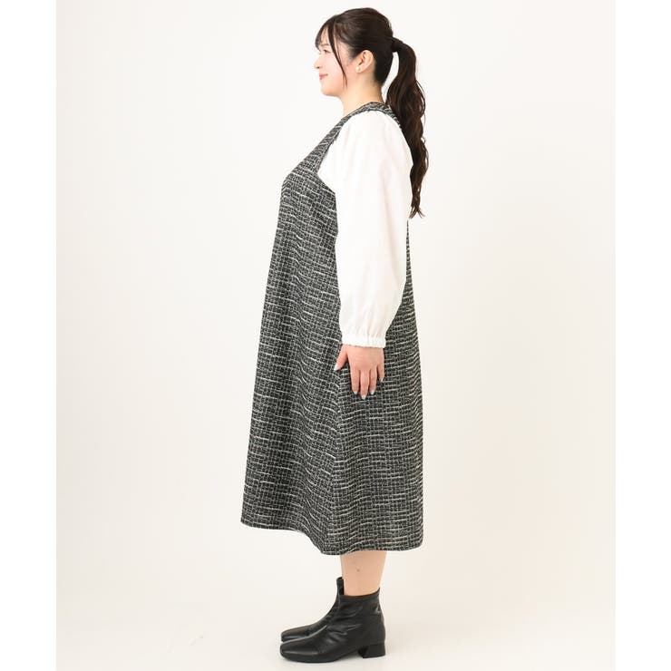 大きいサイズ】ツイードワンピース[品番：ITKW0020308]｜eur3（エウル
