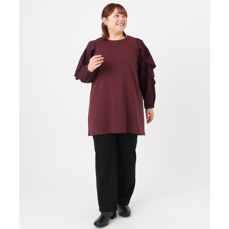 【大きいサイズ】ラッフルスリーブチュニック | eur3 | 詳細画像16 