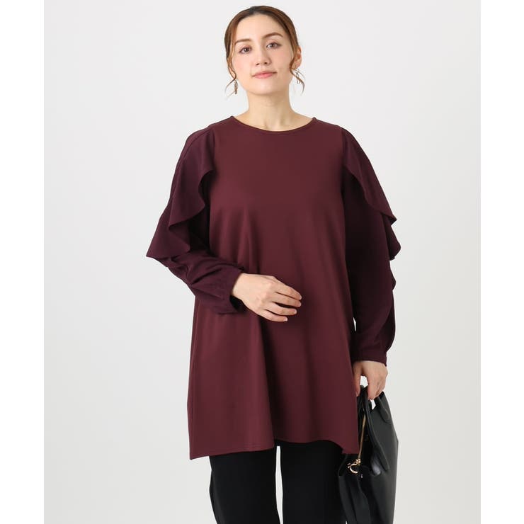 【大きいサイズ】ラッフルスリーブチュニック | eur3 | 詳細画像2 