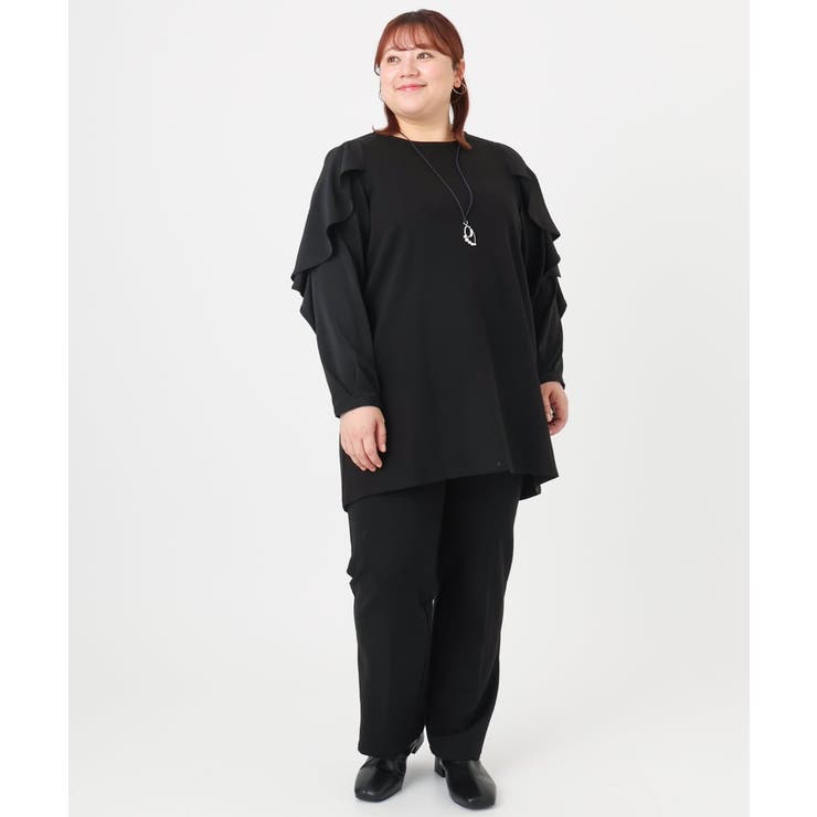 【大きいサイズ】ラッフルスリーブチュニック | eur3 | 詳細画像20 