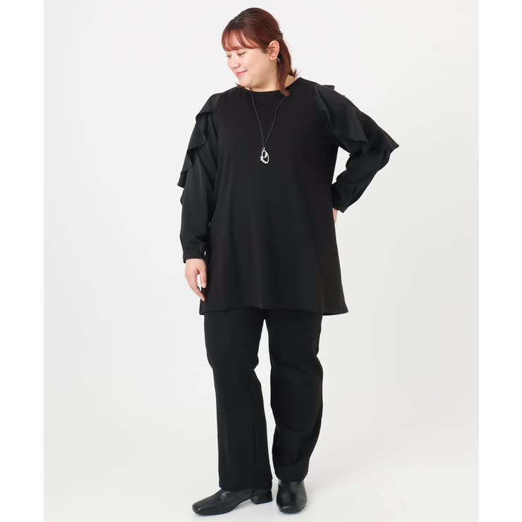 【大きいサイズ】ラッフルスリーブチュニック | eur3 | 詳細画像21 