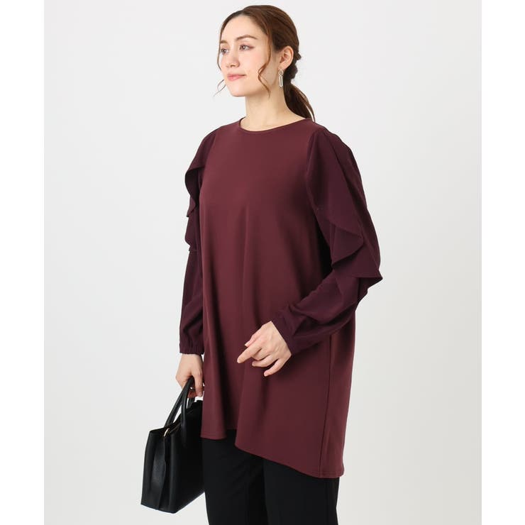 【大きいサイズ】ラッフルスリーブチュニック | eur3 | 詳細画像3 