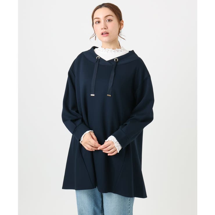 【大きいサイズ】ダンボールフーディー風チュニック | eur3 | 詳細画像19 