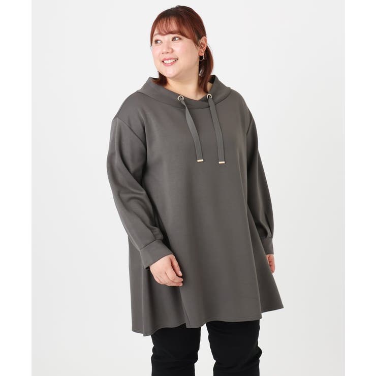 【大きいサイズ】ダンボールフーディー風チュニック | eur3 | 詳細画像25 