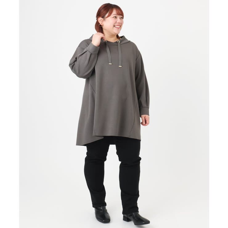 【大きいサイズ】ダンボールフーディー風チュニック | eur3 | 詳細画像27 