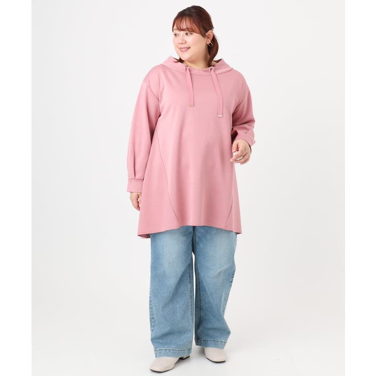 【大きいサイズ】ダンボールフーディー風チュニック | eur3 | 詳細画像5 