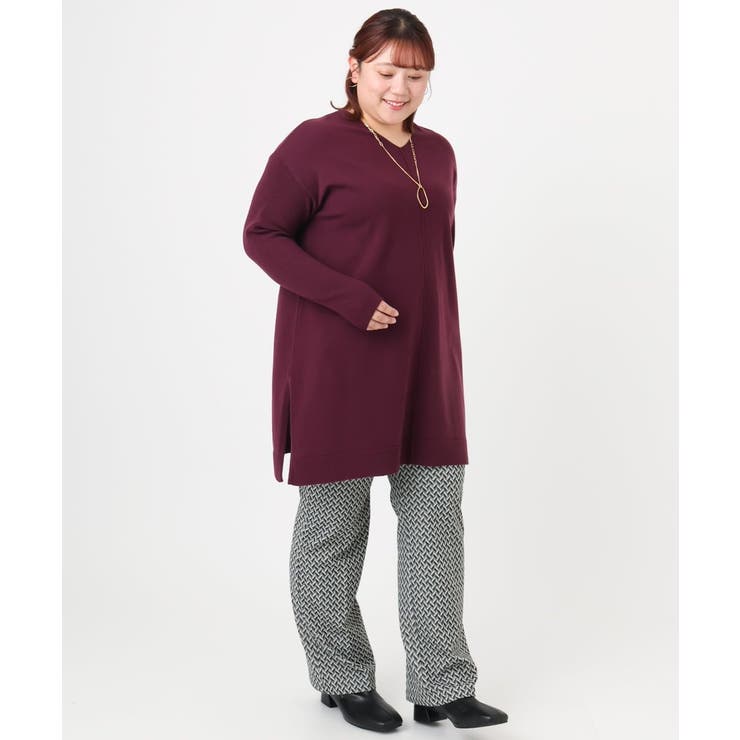 【大きいサイズ】Vネックニットチュニック | eur3 | 詳細画像13 