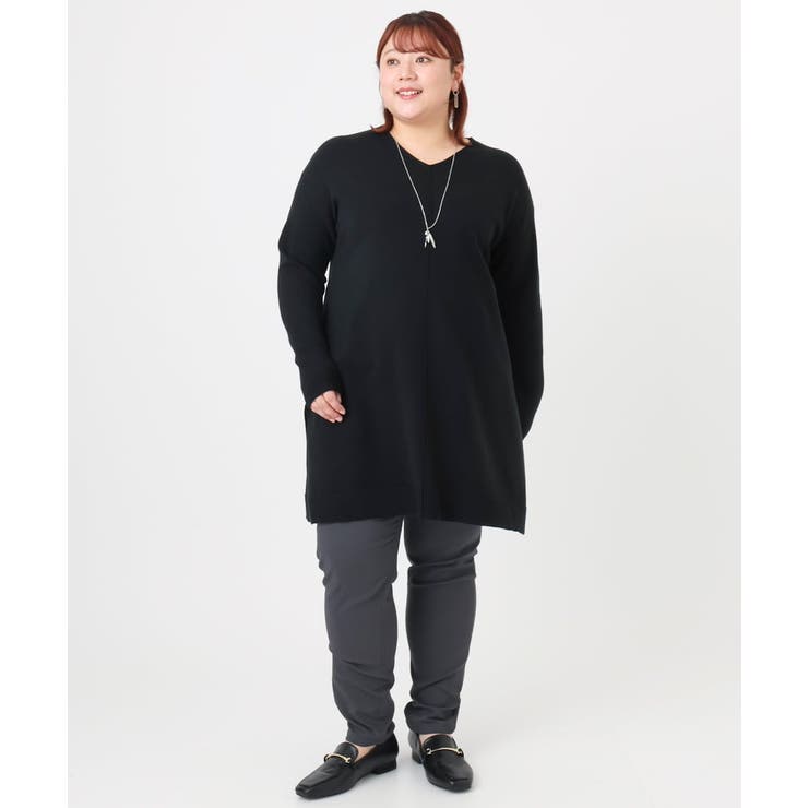 【大きいサイズ】Vネックニットチュニック | eur3 | 詳細画像21 