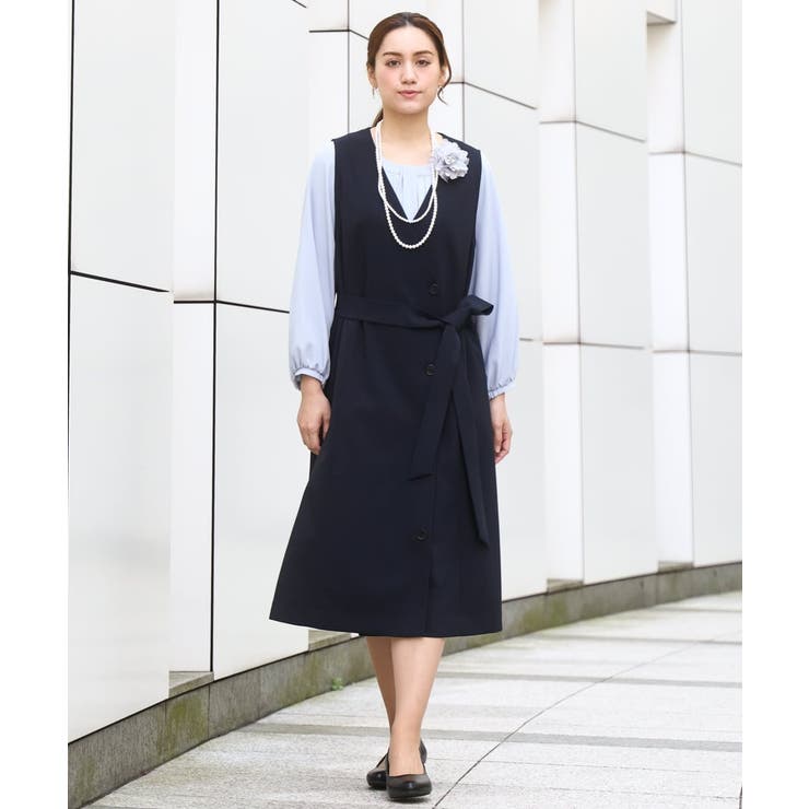 【大きいサイズ】Wクロス2WAYワンピース | eur3 | 詳細画像2 