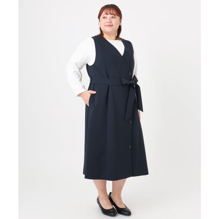 【大きいサイズ】Wクロス2WAYワンピース | eur3 | 詳細画像7 