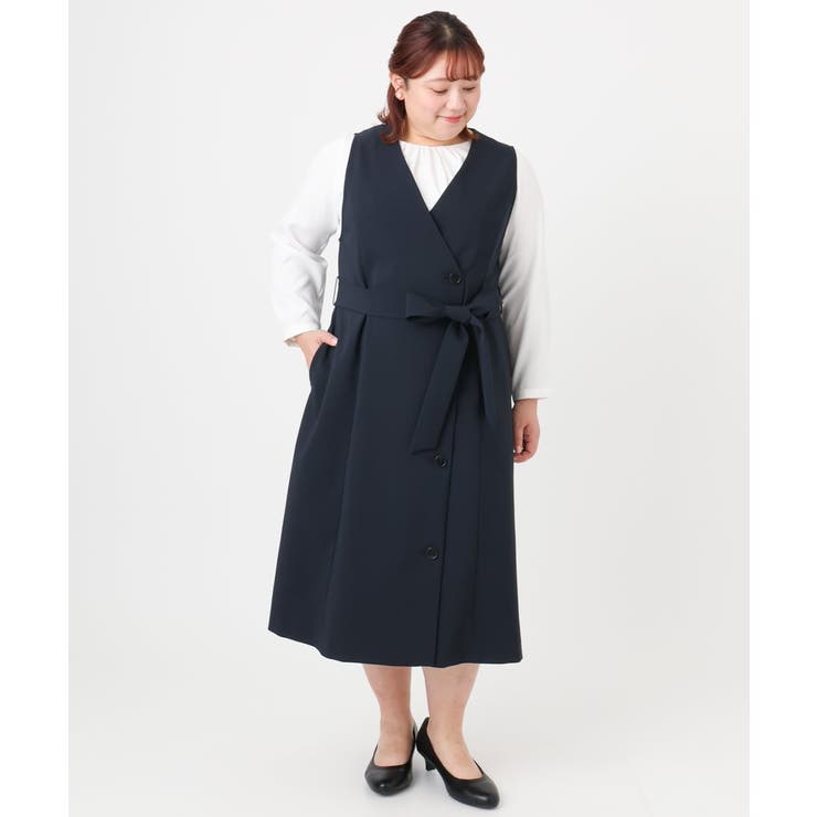 【大きいサイズ】Wクロス2WAYワンピース | eur3 | 詳細画像8 