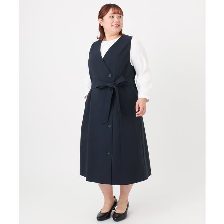 【大きいサイズ】Wクロス2WAYワンピース | eur3 | 詳細画像9 