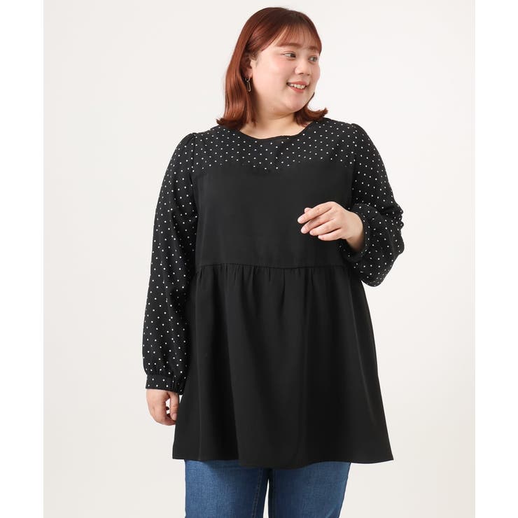 【大きいサイズ】ビスチェ風ドッキングトップス | eur3 | 詳細画像28 