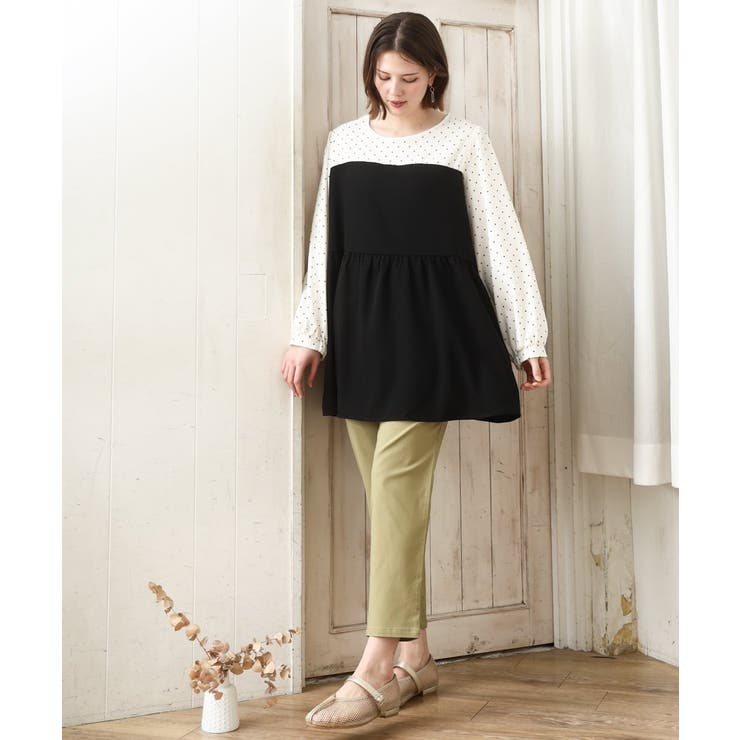 【大きいサイズ】ビスチェ風ドッキングトップス | eur3 | 詳細画像3 