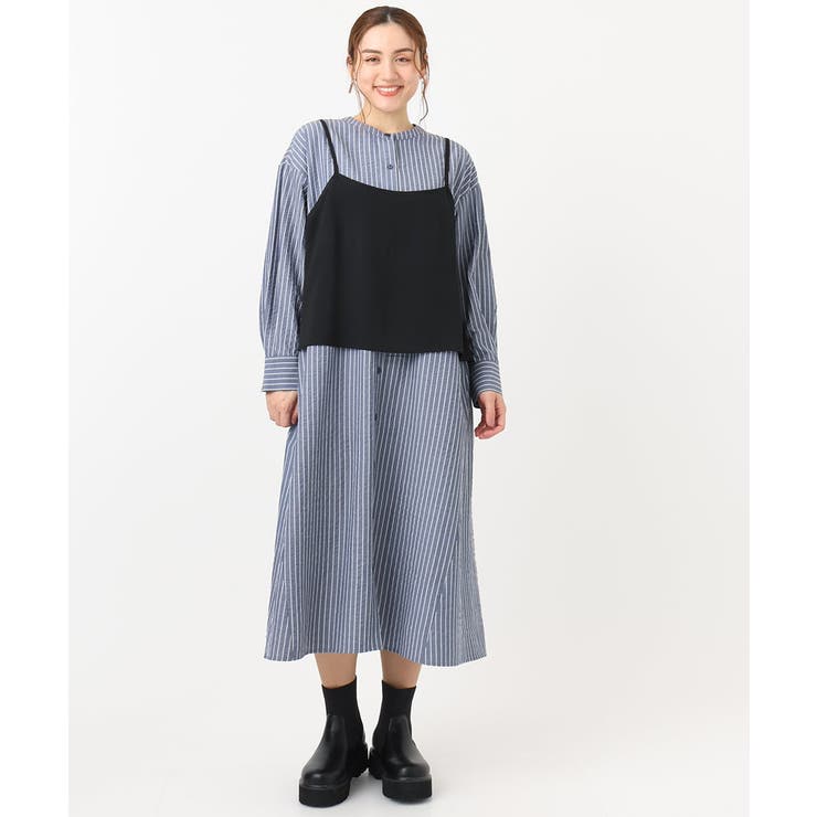 【大きいサイズ】ビスチェ×シャツワンピースセット | eur3 | 詳細画像21 