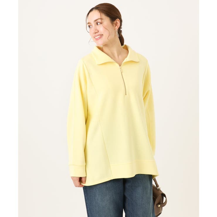 【大きいサイズ】ハーフジップダンボールプルオーバー | eur3 | 詳細画像1 