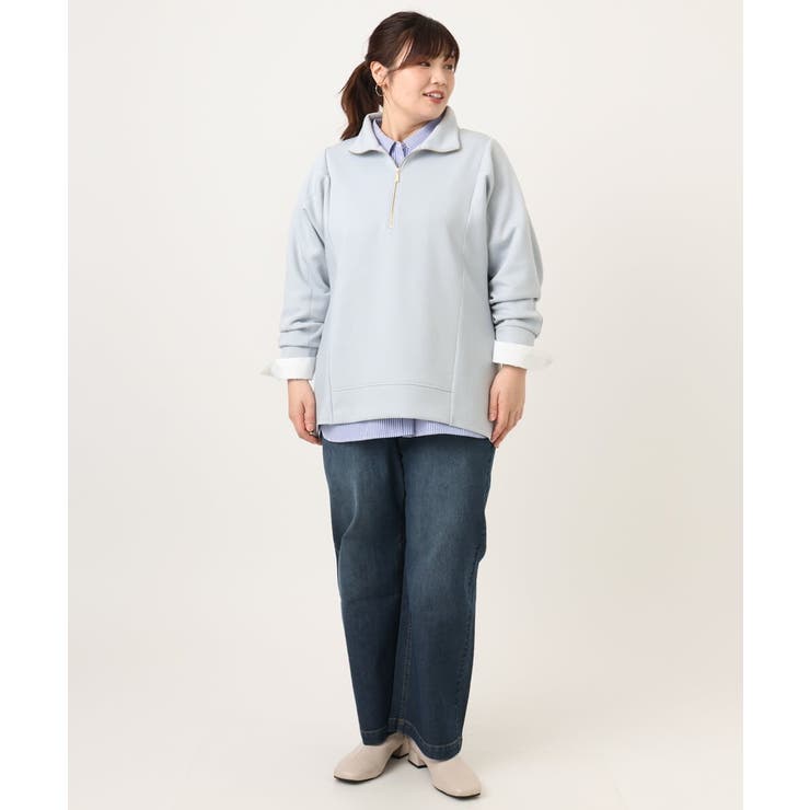 【大きいサイズ】ハーフジップダンボールプルオーバー | eur3 | 詳細画像18 