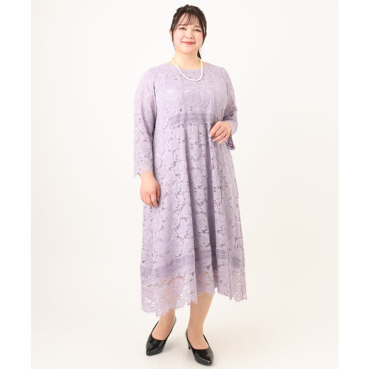 【大きいサイズ】イレヘムレースドレス | eur3 | 詳細画像13 