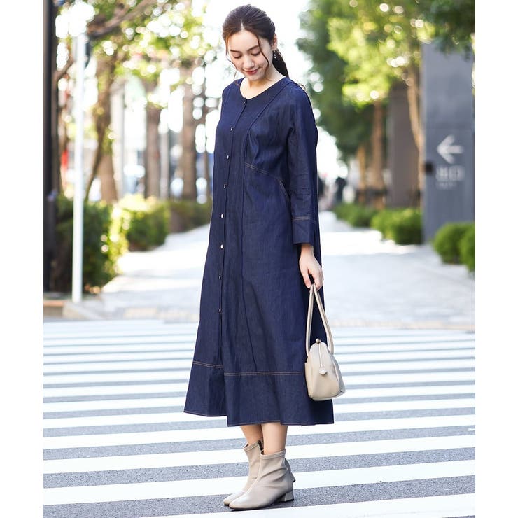 【大きいサイズ】パイピングワンピース | eur3 | 詳細画像4 