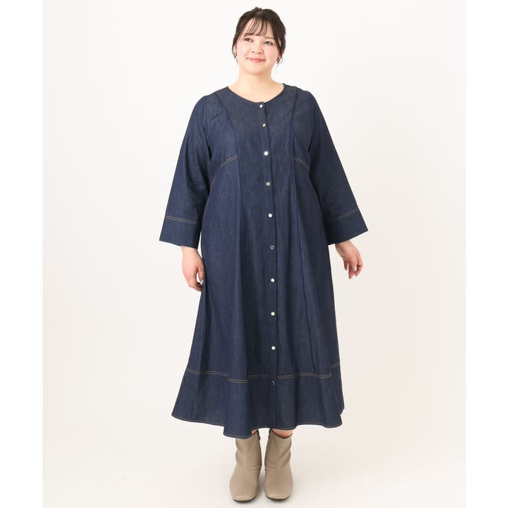 【大きいサイズ】パイピングワンピース | eur3 | 詳細画像5 