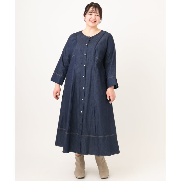 【大きいサイズ】パイピングワンピース | eur3 | 詳細画像6 