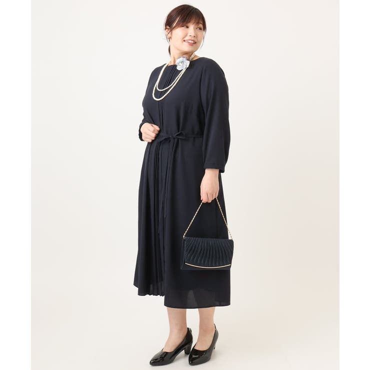【大きいサイズ】フロントプリーツワンピース | eur3 | 詳細画像17 