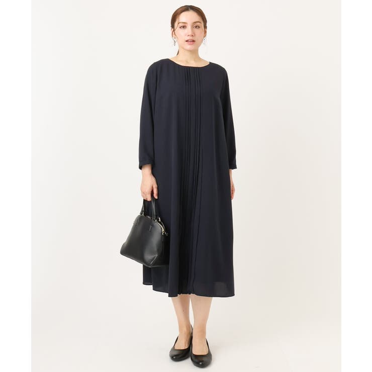 【大きいサイズ】フロントプリーツワンピース | eur3 | 詳細画像4 