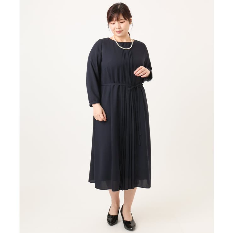 【大きいサイズ】フロントプリーツワンピース | eur3 | 詳細画像7 